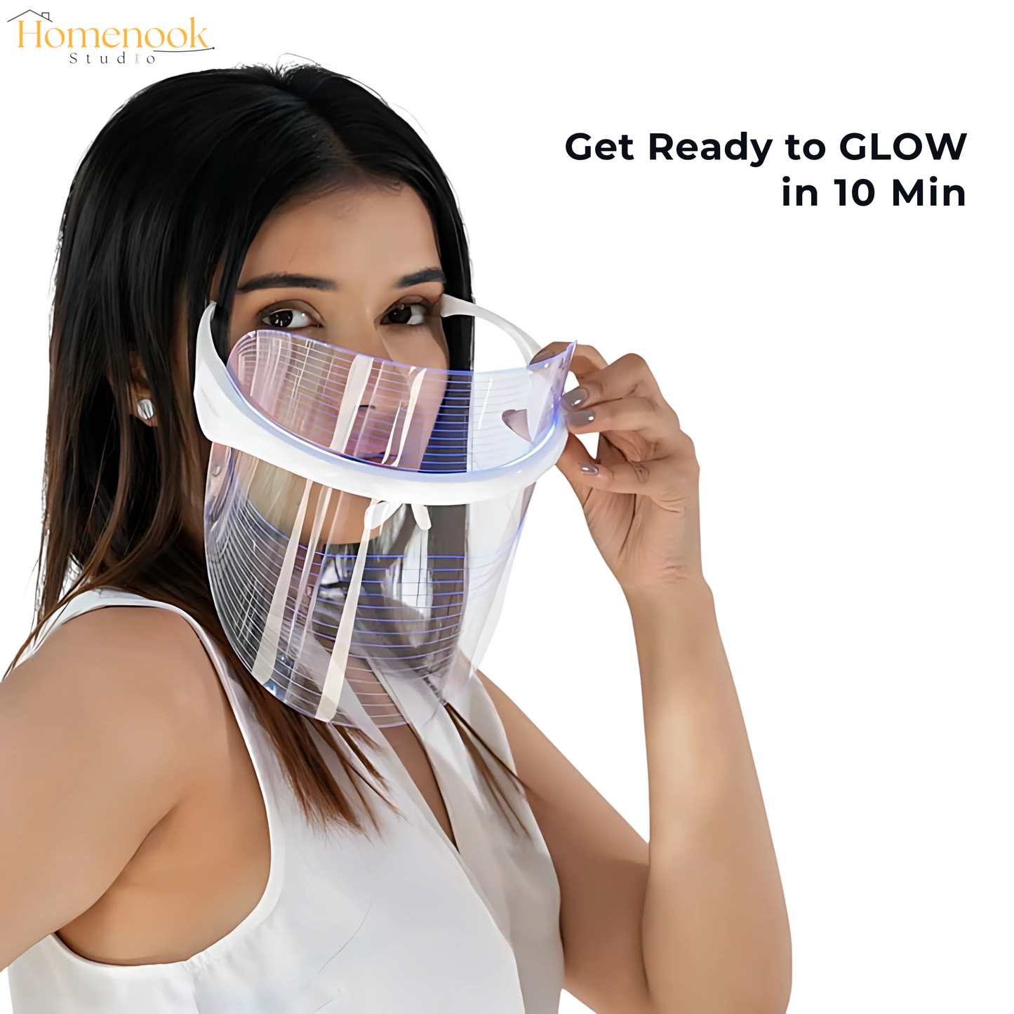 Homenook Led Light Therapy Mask, 3 Color Light Therapy mask