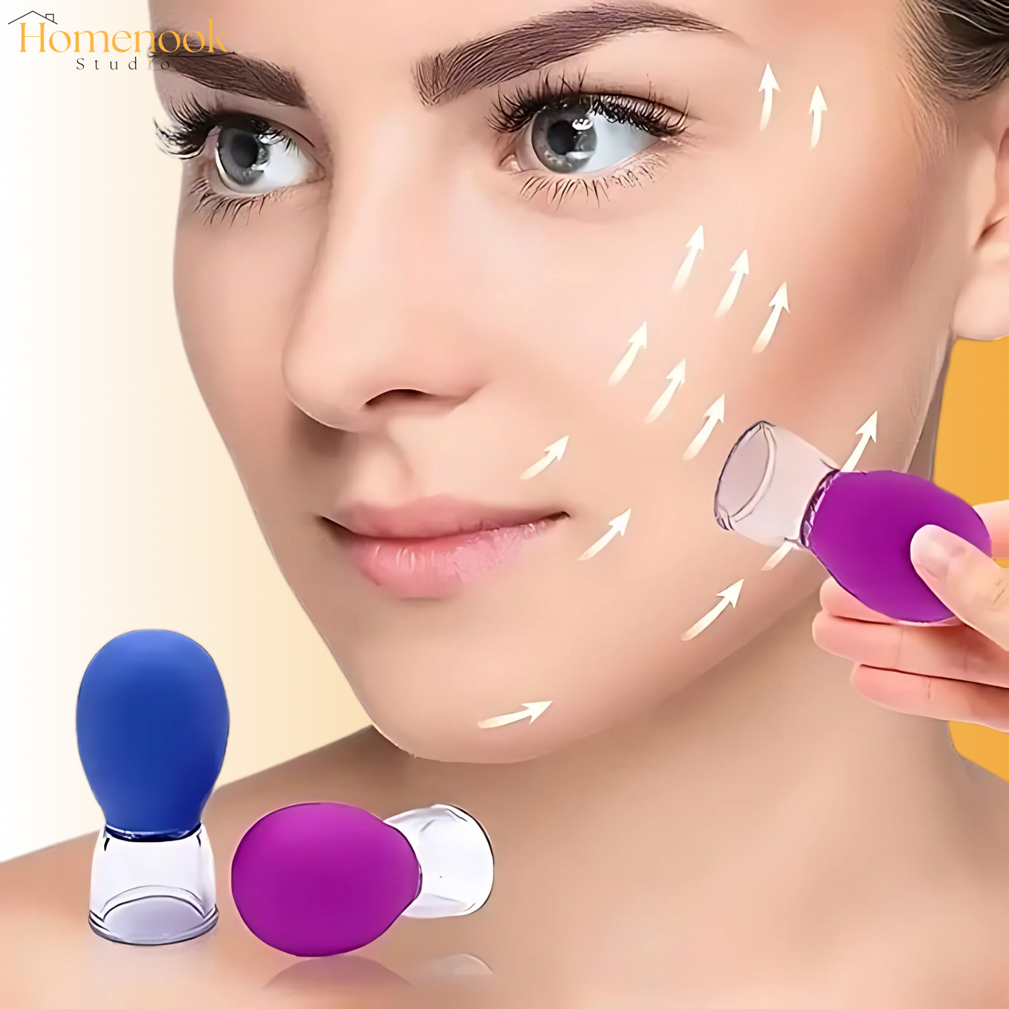 Homenook 4 PCS Glass Facial Cupping Set