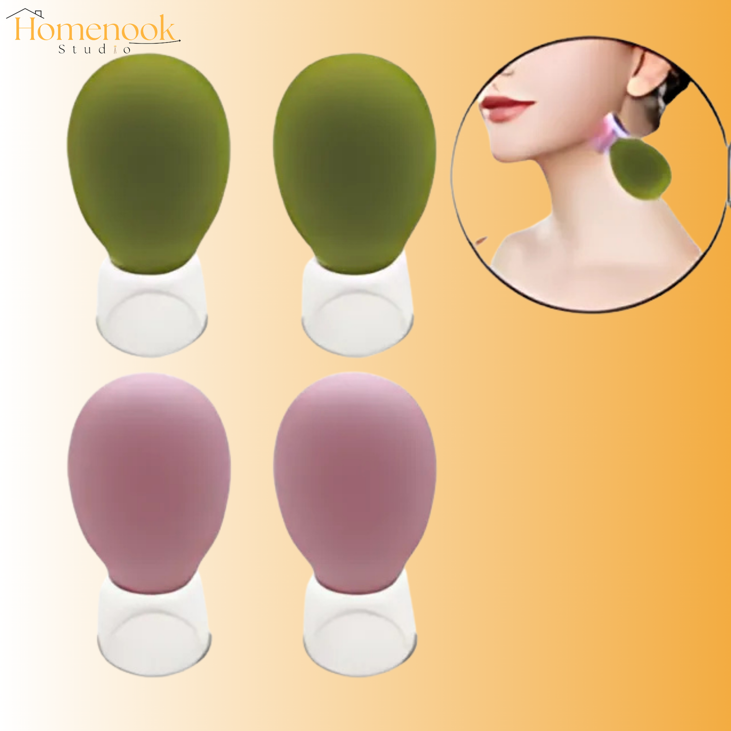 Homenook 4 PCS Glass Facial Cupping Set