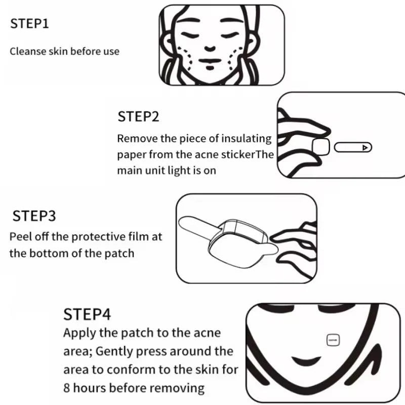 Smart Acne Patches With Light Therapy (6 Patches)