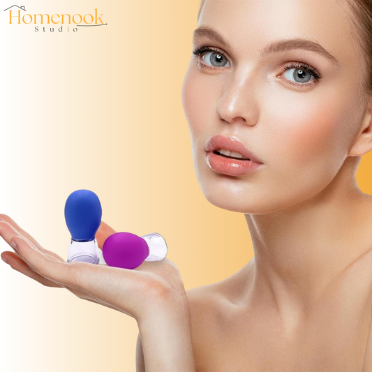 Homenook 4 PCS Glass Facial Cupping Set