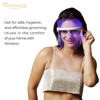 Homenook Led Light Therapy Mask, 3 Color Light Therapy mask