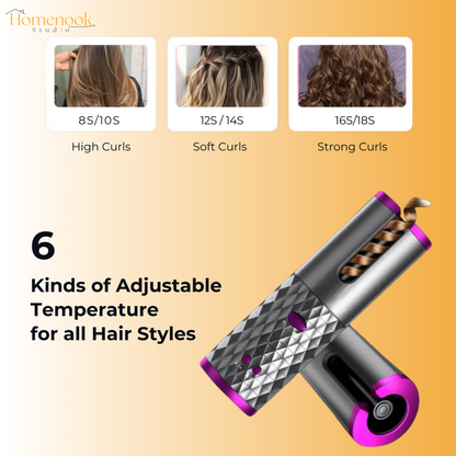 Homenook™ Elegance Curl Pro: Professional Hair Styler Kit for Effortless Waves and Curls