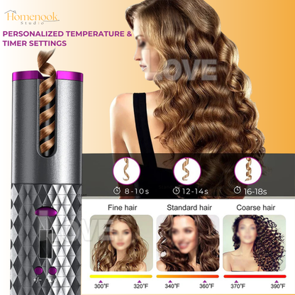 Homenook™ Elegance Curl Pro: Professional Hair Styler Kit for Effortless Waves and Curls