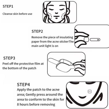 Smart Acne Patches With Light Therapy (6 Patches)